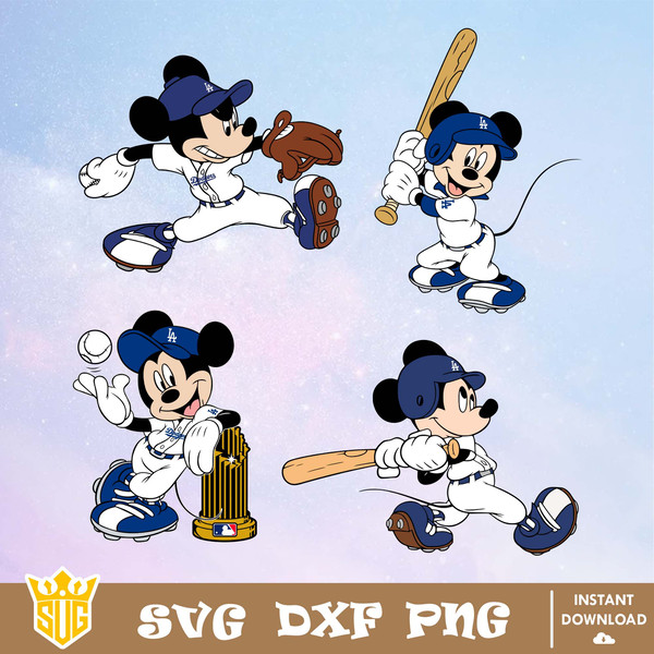 Mickey Mouse Los Angeles Dodgers Baseball , los angeles - Clip Art