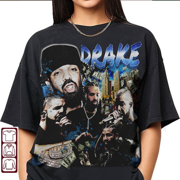 Drake 90s Vintage Shirt, Drake Bootleg Shirt, Drake Tee - 1.jpg