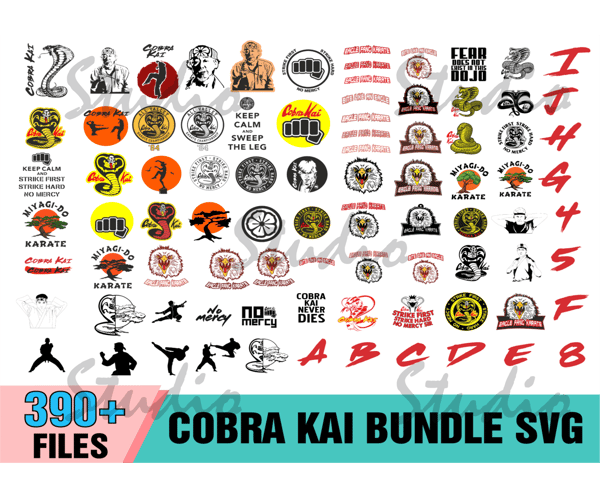 390 Cobra Kai Bundle SVG, Cobra Kai Svg, Cobra Kai Logo, Kai