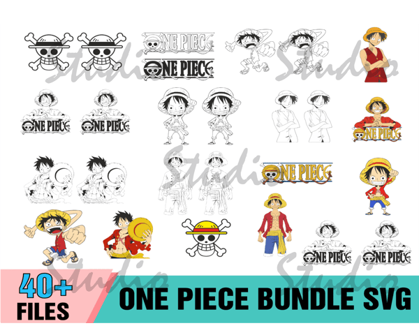 One Piece Bundle ,svg,png,eps,dxf one piece bundle, luffy sv - Inspire  Uplift