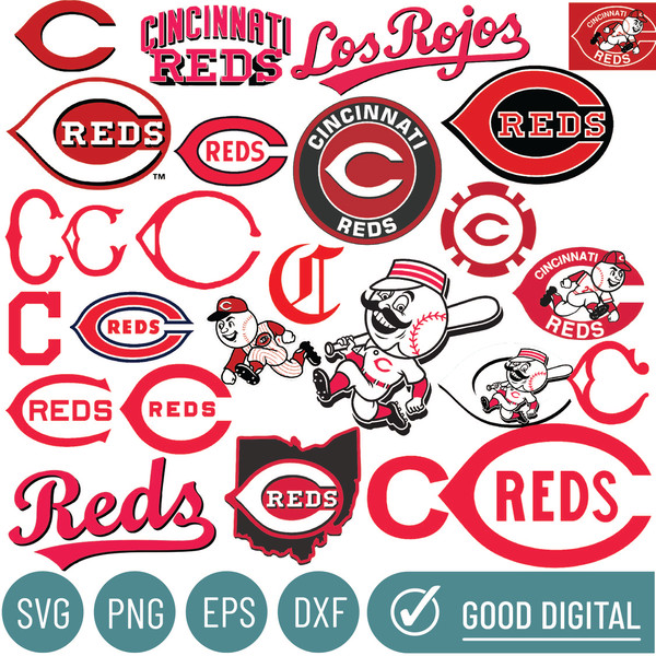 Cincinnati Reds svg, Cincinnati svg, Reds svg svg vector files, M.L.B Svg,  Png, Dxf, Eps, Instant Download