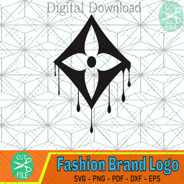 Louis Vuitton SVG Cut File Drip Pattern