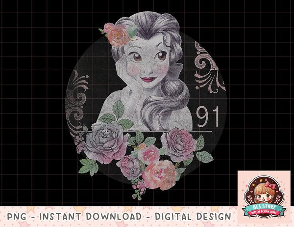 Disney Beauty And The Beast Belle Vintage Collage png, instant download, digital print.jpg
