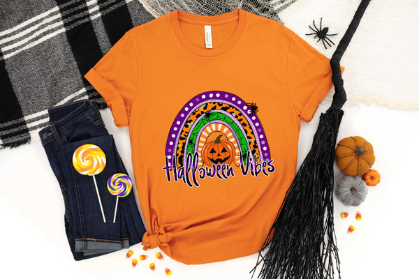 Halloween Vibes Shirt,Halloween Rainbow shirt,Halloween Party,Halloween T-shirt,Hocus Pocus Shirt,Halloween Funny Tee,Halloween Spooky Shirt - 2.jpg