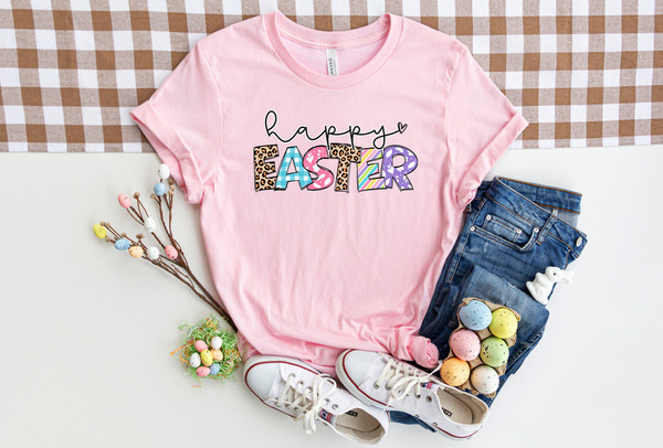 Happy Easter Shirt, Happy Easter Bunnies Shirt, Bunny Shirt, easter Bunny Shirt, Cute Easter Shirt, Leopard Bunny Shirt, Easter Matching Tee - 3.jpg