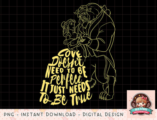 Disney Beauty And The Beast True Love Silhouette png, instant download, digital print png, instant download, digital print.jpg