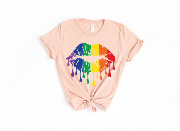 Rainbow Pride Shirt, Rainbow Lips Shirt, Lips Shirt, Lgbt Shirt, Pride Shirt, Lgbt Pride Shirt, Pride tee, Lgbt, Love Is Love Shirt - 3.jpg