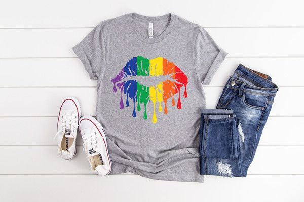 Rainbow Pride Shirt, Rainbow Lips Shirt, Lips Shirt, Lgbt Shirt, Pride Shirt, Lgbt Pride Shirt, Pride tee, Lgbt, Love Is Love Shirt - 4.jpg