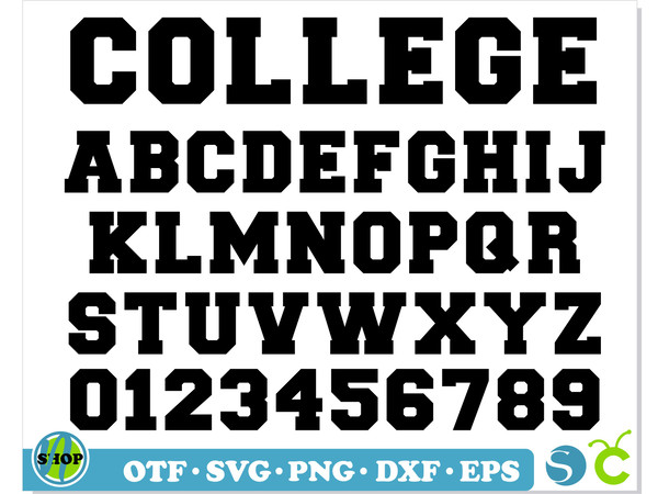 College installable font OTF | Sport font ttf, Varsity font - Inspire ...
