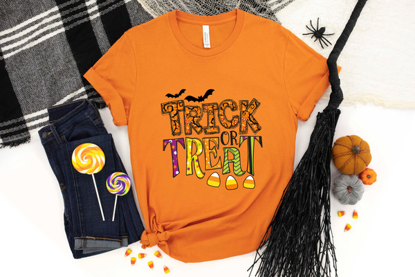 Trick or Treat, Trick or Treat Shirt, Funny Halloween T-Shirt, Toddler Halloween Shirt, Halloween Shirt Kids, Girls Halloween Shirt - 2.jpg