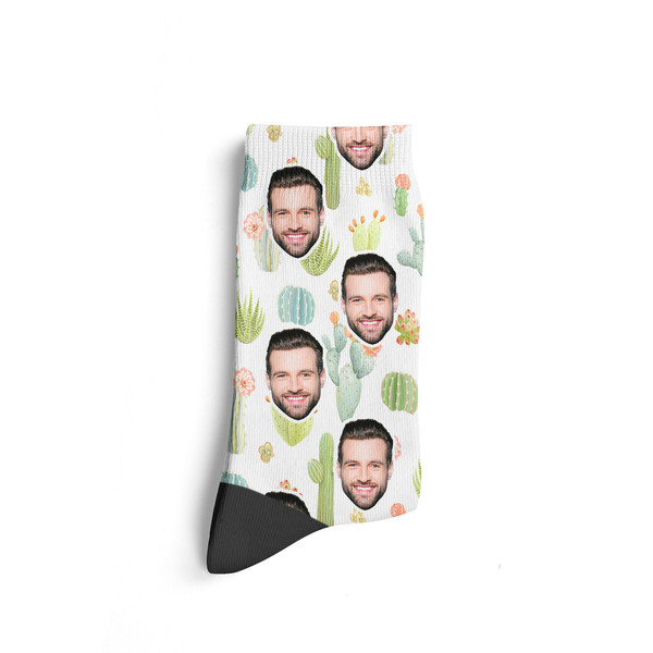 Custom Face Socks, Personalized Photo, Cactus Picture Socks, Cacti Socks, Customized Funny Photo Gift For Her, Him or Best Friend - 2.jpg