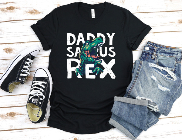 Daddysaurus Shirt, Daddy Saurus Tee Shirt, Dad Birthday Gift, Dinosaur Dad Shirt, Dinosaur Shirt Men, Gift for Dad, Family T-Shirts - 2.jpg