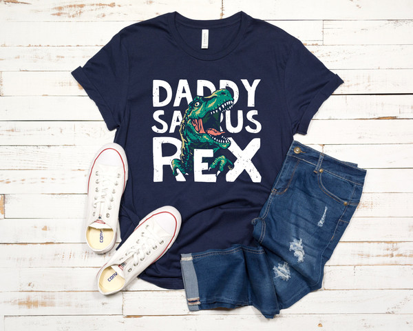 Daddysaurus Shirt, Daddy Saurus Tee Shirt, Dad Birthday Gift, Dinosaur Dad Shirt, Dinosaur Shirt Men, Gift for Dad, Family T-Shirts - 4.jpg