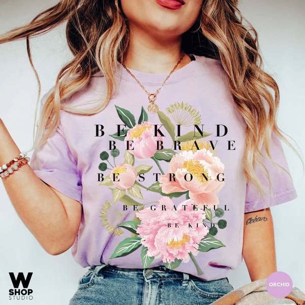 Floral T-Shirt, Comfort Colors Shirt, Botanical Flower T-Shirt, Vintage Nature Lover, Graphic Tees For Women - 3.jpg