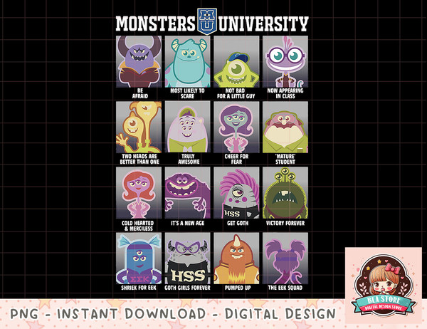 Disney Pixar Monsters University Class Photos png, instant download, digital print png, instant download, digital print.jpg
