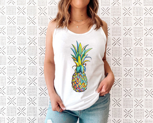 Pineapple Tank, Tank for Women, Graphic Tees, Foodie Tank, Summer Shirt, Cute Pineapple Top, Pineapple Lover, Gift for Her - 8.jpg