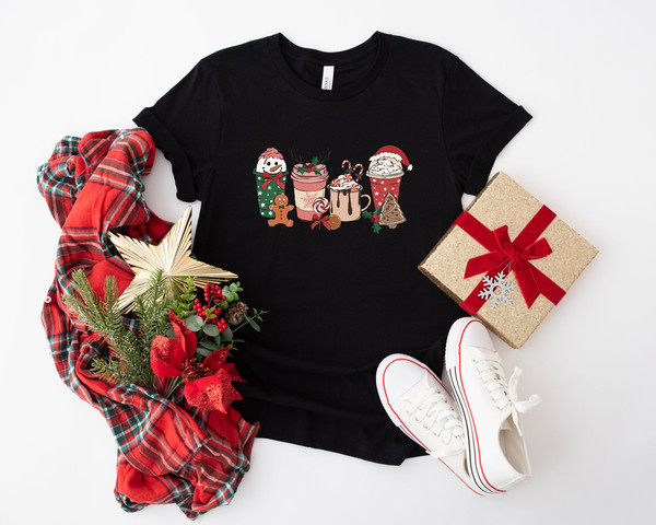 Retro Christmas Shirt, Snowman Coffee Latte Shirt, Vintage Santa Christmas Shirt, Retro Holiday Shirt, Ugly Sweater Shirt, Tee - 8.jpg