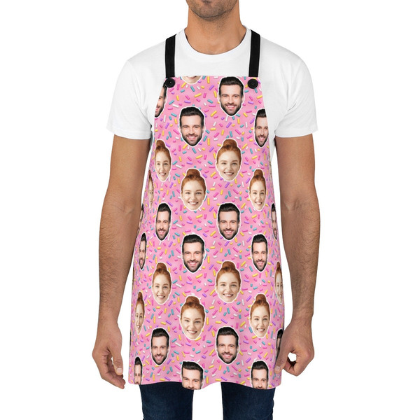 Sweet Sprinkles Apron, Custom Photo Apron, Personalized Candy Apron, Sweets Face Apron, Funny Crazy Face Kitchen Apron Father's day Gift - 3.jpg