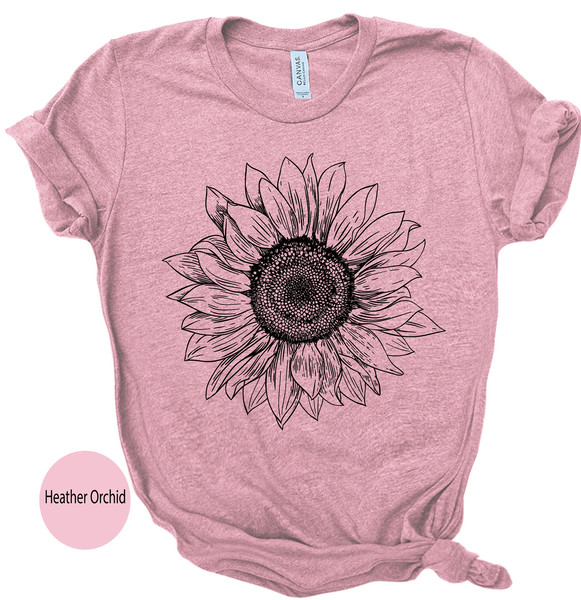 Sunflower Floral Tee Shirt, Flower Garden Shirt, Womens Fall Spring Summer Sunshine TeeT Shirt, Gardener Gifts - 6.jpg
