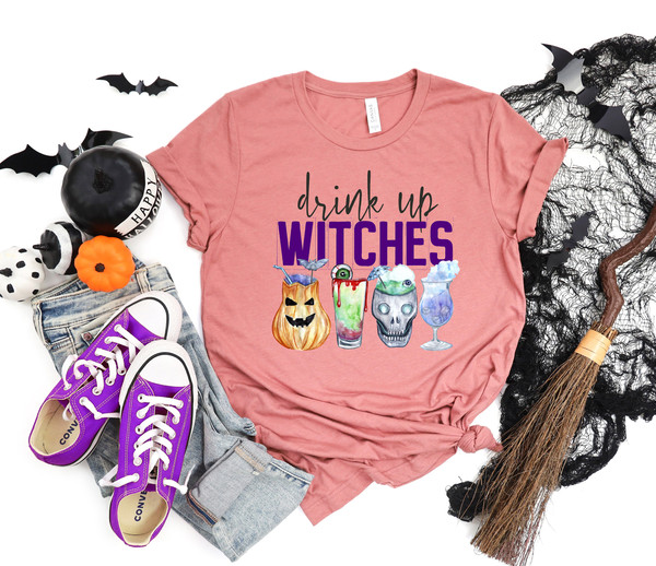 Drink Up Witches Shirt  Halloween Party Shirt, Halloween Party Outfit, Halloween Gift, Halloween Shirts for Women, Matching Halloween Shirt - 2.jpg
