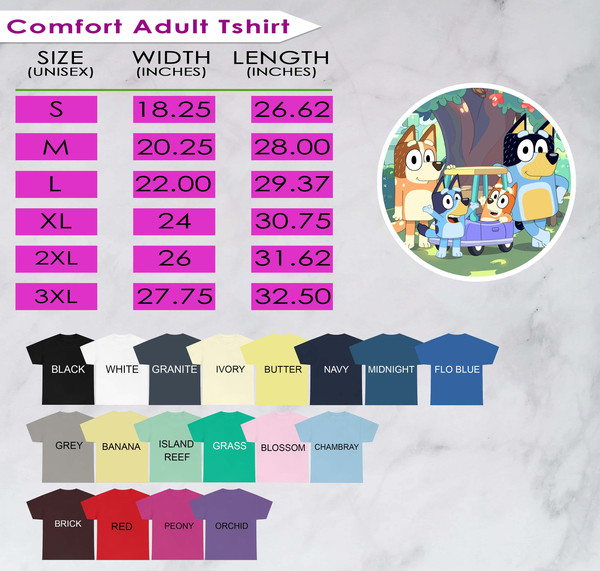 Bluey and Bingo Est 2018 Comfort Colors® Shirt, Bluey and Bingo Est 2018 Premium Shirt, Bluey and Bingo Clothes - 7.jpg