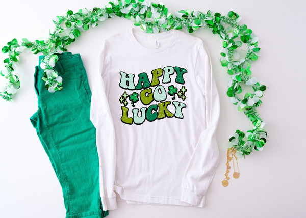 Happy Go Lucky Shirt,Shamrock Shirt,Saint Patricks Day Shirt,Saint Patricks Day Shirt,Saint Patricks Day Family Matching Shirt,Tee for Woman - 1.jpg