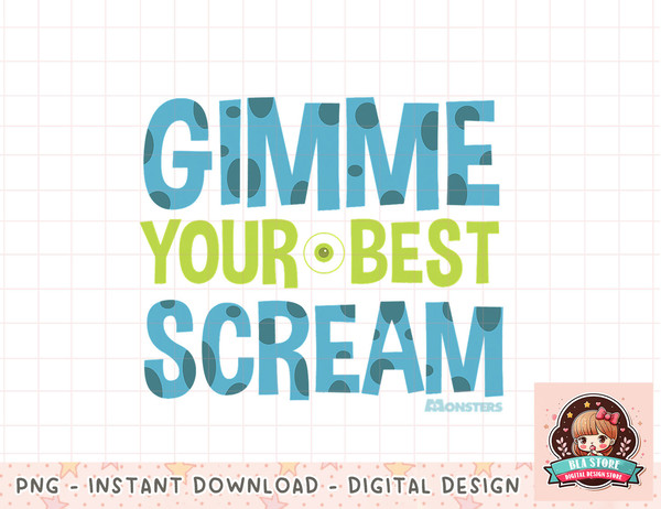Disney Pixar Monsters University Your Best Scream png, instant download, digital print png, instant download, digital print.jpg