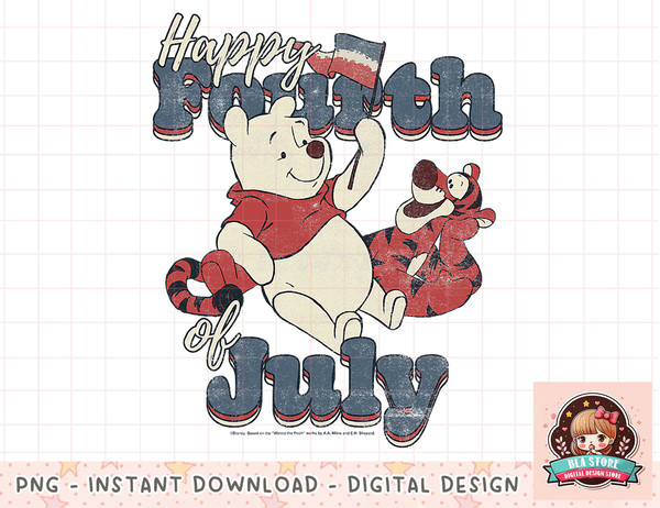 Disney Winnie The Pooh Happy 4th Of July Pooh And Tigger png, instant download, digital print.jpg