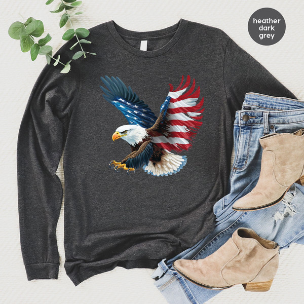 4th of July Crewneck Sweatshirt, Patriotic Hoodies and Sweaters, USA Flag Eagle Graphic Tees, American Hooded, Freedom Long Sleeve Tees - 2.jpg