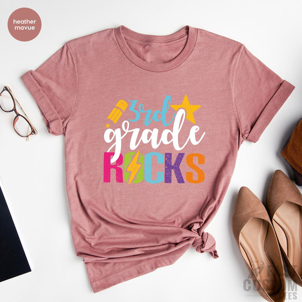 3rd Grade Rocks, Back To School, 3rd Grade Teacher Shirts, Third Grade Teacher Shirts, Teacher Shirt 3rd Grade Teacher Shirt, Teacher Shirts - 2.jpg