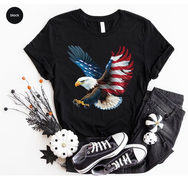 4th of July Shirt, Patriotic T-Shirt, USA Flag Tees, American Sweatshirt, Eagle Graphic Tees, Gift for Him, Patriotic Gifts, Freedom Tshirt - 6.jpg