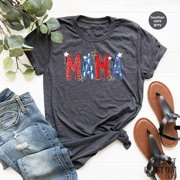 4th of July, American Mama Shirt, Fourth of July Shirt, Family Gift, American Family Shirt, Independence Day, Patriotic Shirt, Memorial Day - 2.jpg