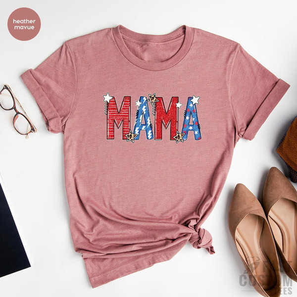 4th of July, American Mama Shirt, Fourth of July Shirt, Family Gift, American Family Shirt, Independence Day, Patriotic Shirt, Memorial Day - 5.jpg