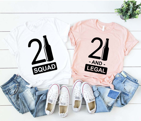 21st Birthday Matching Shirts, 21 And Legal Group Shirt, Hello 21 Shirt, Twenty-One Legal Shirt, Custom Birthday Tank Top, Gift for Birthday - 4.jpg