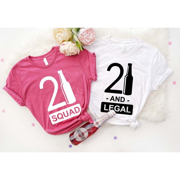 21st Birthday Matching Shirts, 21 And Legal Group Shirt, Hello 21 Shirt, Twenty-One Legal Shirt, Custom Birthday Tank Top, Gift for Birthday - 7.jpg