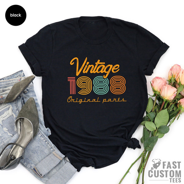 35th Birthday Shirt, Vintage T Shirt, Vintage 1988 Shirt, 35th Birthday Gift for Women, 35th Birthday Shirt Men, Retro Shirt, Vintage Shirts - 3.jpg