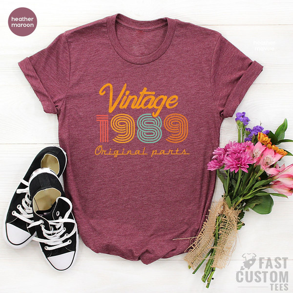 34rd Birthday Shirt, Vintage T Shirt, Vintage 1989 Shirt, 33rd Birthday Gift for Women, 33rd Birthday Shirt Men, Retro Shirt, Vintage Shirts - 6.jpg