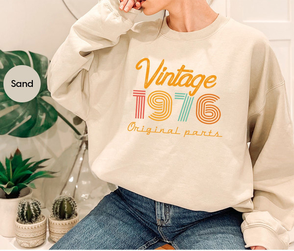 47th Birthday Long Sleeve, Vintage 1976 Hoodie, 47th Birthday Gift for Women, 47th Birthday Sweatshirt Men, Retro Shirt, Vintage Hoodie - 3.jpg