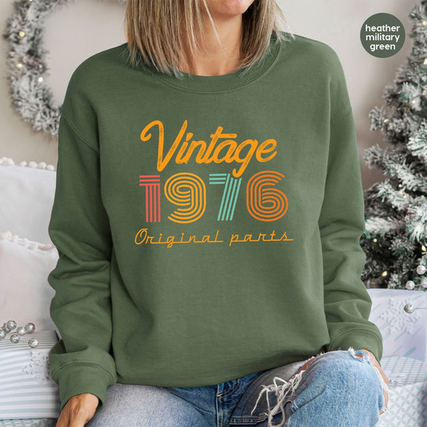 47th Birthday Long Sleeve, Vintage 1976 Hoodie, 47th Birthday Gift for Women, 47th Birthday Sweatshirt Men, Retro Shirt, Vintage Hoodie - 7.jpg