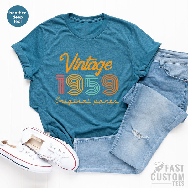 64rd Birthday Shirt, Vintage T Shirt, Vintage 1959 Shirt, 64rd Birthday Gift for Women, 64rd Birthday Shirt Men, Retro Shirt, Vintage Shirts - 5.jpg