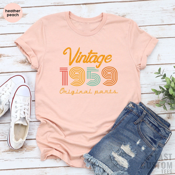 64rd Birthday Shirt, Vintage T Shirt, Vintage 1959 Shirt, 64rd Birthday Gift for Women, 64rd Birthday Shirt Men, Retro Shirt, Vintage Shirts - 7.jpg