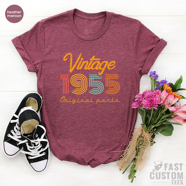 68th Birthday Shirt, Vintage T Shirt, Vintage 1955 Shirt, 68th Birthday Gift for Women, 68th Birthday Shirt Men, Retro Shirt, Vintage Shirts - 5.jpg