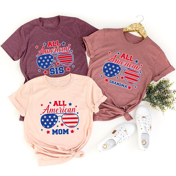 All American Family Shirts, Independence Day, 4th Of July Family Shirts, Matching Family Shirt, Family Gift, Memorial Day, Patriotic Shirt - 4.jpg