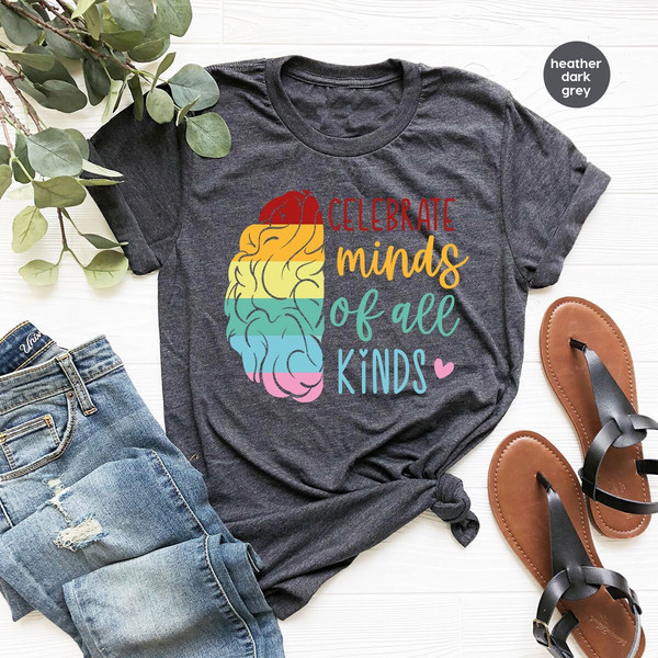 Autism Shirt, Neurodiversity Crewneck Sweatshirt, Celebrate Minds of All Kinds T-Shirt, Autism Awareness Tees, Neurodiverstiy Gift - 2.jpg