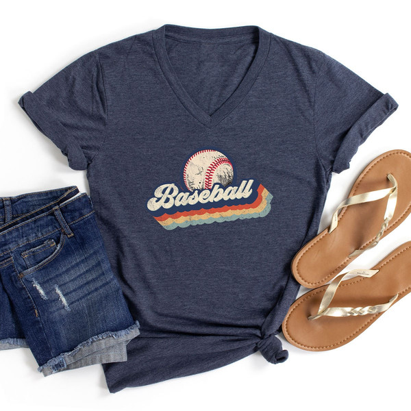 Baseball Mama Shirt, Baseball Mom Shirt, Mother's Day Gift, Baseball Fan Gift, Baseball V-neck Shirt, Baseball Lover Shirt, Sports Mom Shirt - 4.jpg
