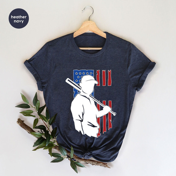 Baseball Shirts, USA Flag Graphic Tees, Trendy Sports Outfit, Cool Baseball Player TShirt, Baseball Dad Clothing, Birthday Gift for American - 4.jpg