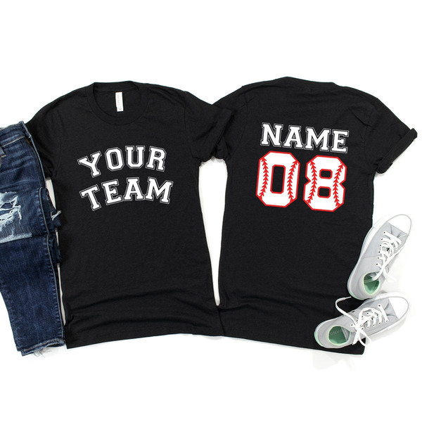 Baseball Team Shirts, Personalized Gift, Baseball Gift, Custom Player Name Shirt, Matching Baseball Team Shirts, Baseball Numbers Sweatshirt - 3.jpg
