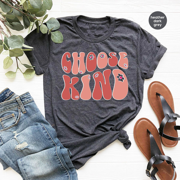 Be Kind Shirt, Inspirational T-Shirt, Kindess Shirt, Mental Health Graphic Tees, Positive Shirt, Motivational Vneck Shirt, Gift for Her - 2.jpg