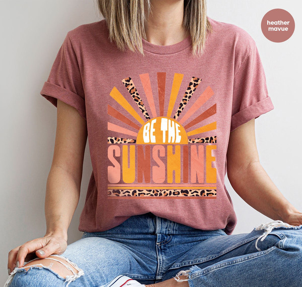 Be The Sunshine Shirt, Summer Shirt For Women, Retro Sun T Shirt, Vintage Graphic T-Shirt, Kindness Tshirt, Motivational Shirt - 4.jpg