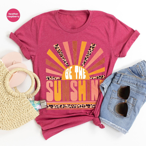 Be The Sunshine Shirt, Summer Shirt For Women, Retro Sun T Shirt, Vintage Graphic T-Shirt, Kindness Tshirt, Motivational Shirt - 7.jpg